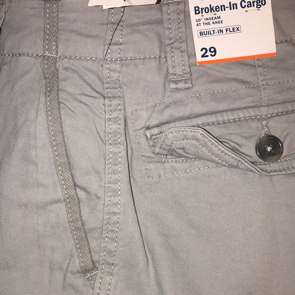 Old Navy Broken-In Cargo Shorts, Grey, Sz 29, NWT! - Picture 11 of 12